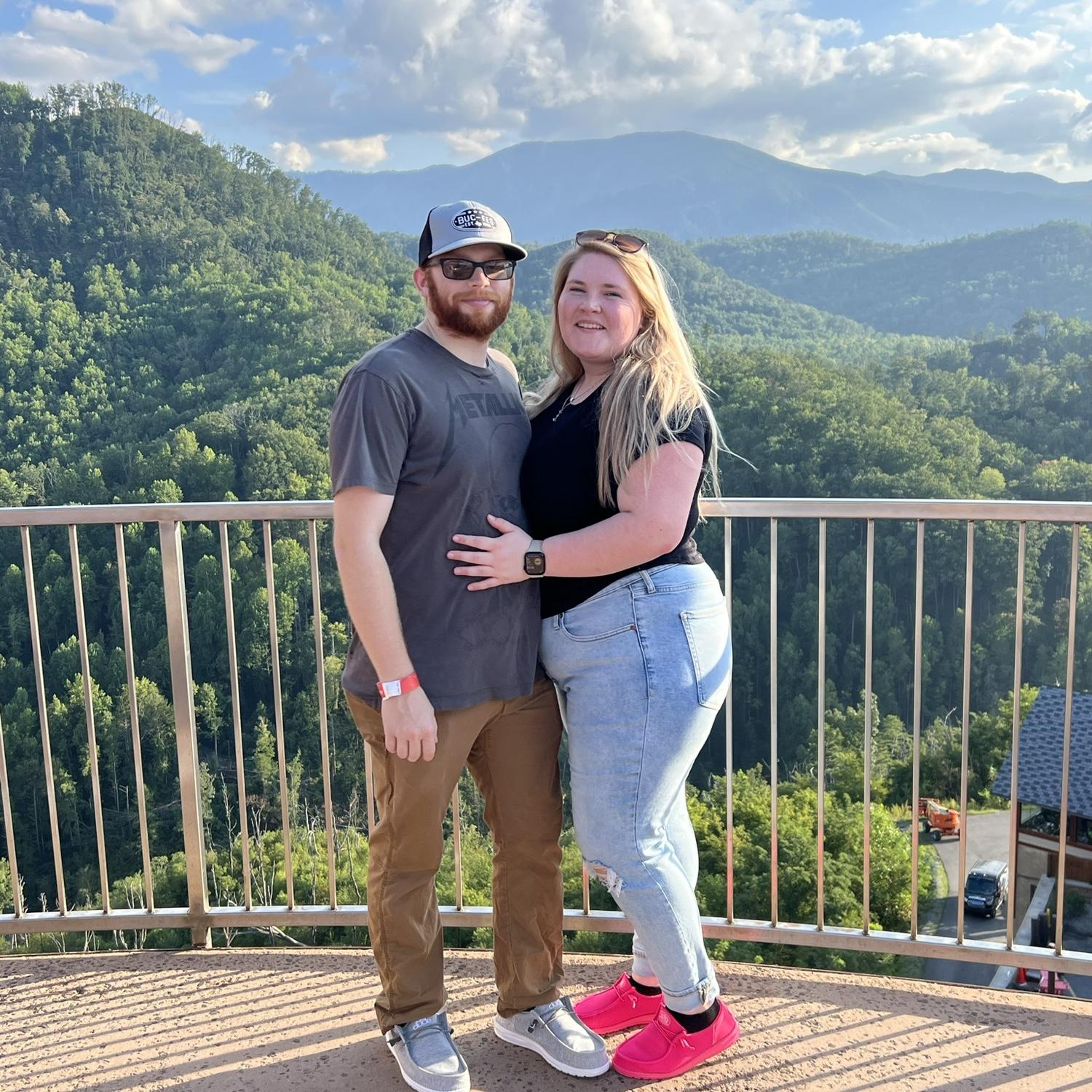 The mountains in Tennessee where we got engaged. This was just a couple hours before!
