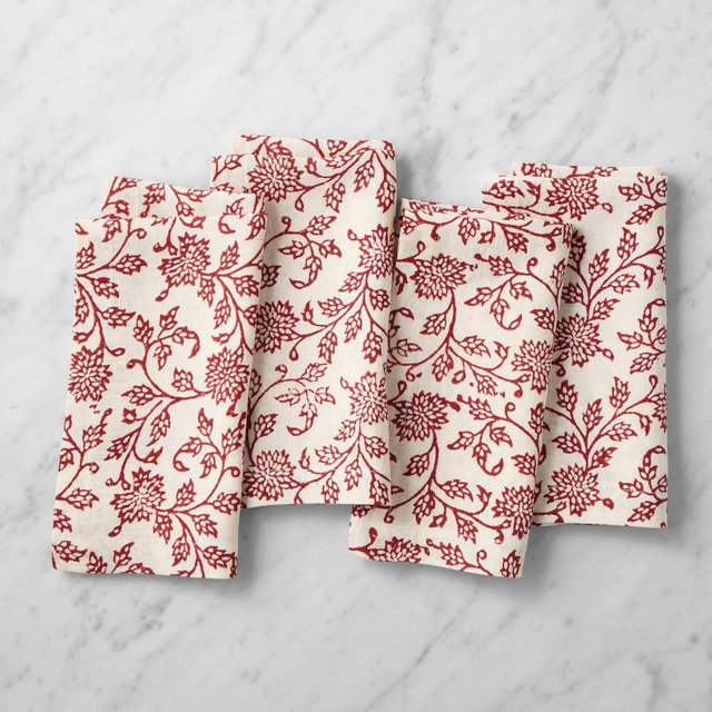 Dahlia Napkins, Set of 4, Zinfandel