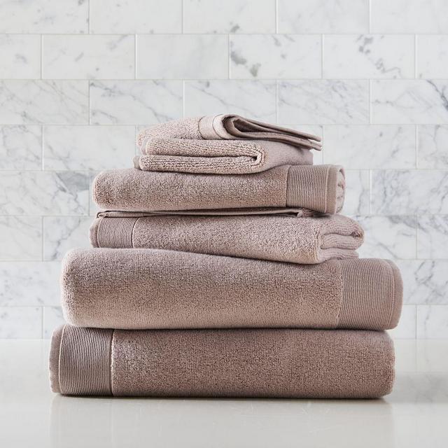 Plush Fibrosoft Organic Towel, Adobe Rose, Set of 6