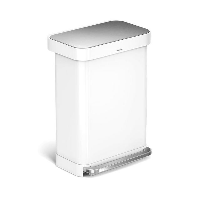 rectangular step can 55 L White