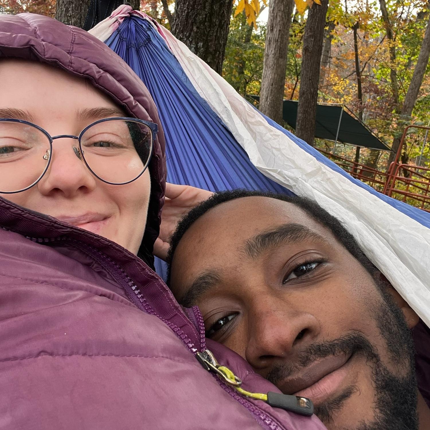 Putting the double hammock to good use.