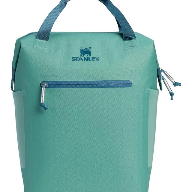Stanley All Day Madeleine Mini Backpack Soft Cooler 14 Quarts | 20 Can Cooler with Handle and Shoulder Straps | Stays Cold for Hours | Insulated Travel Bag with Zipper | BPA-Free | Spring Green