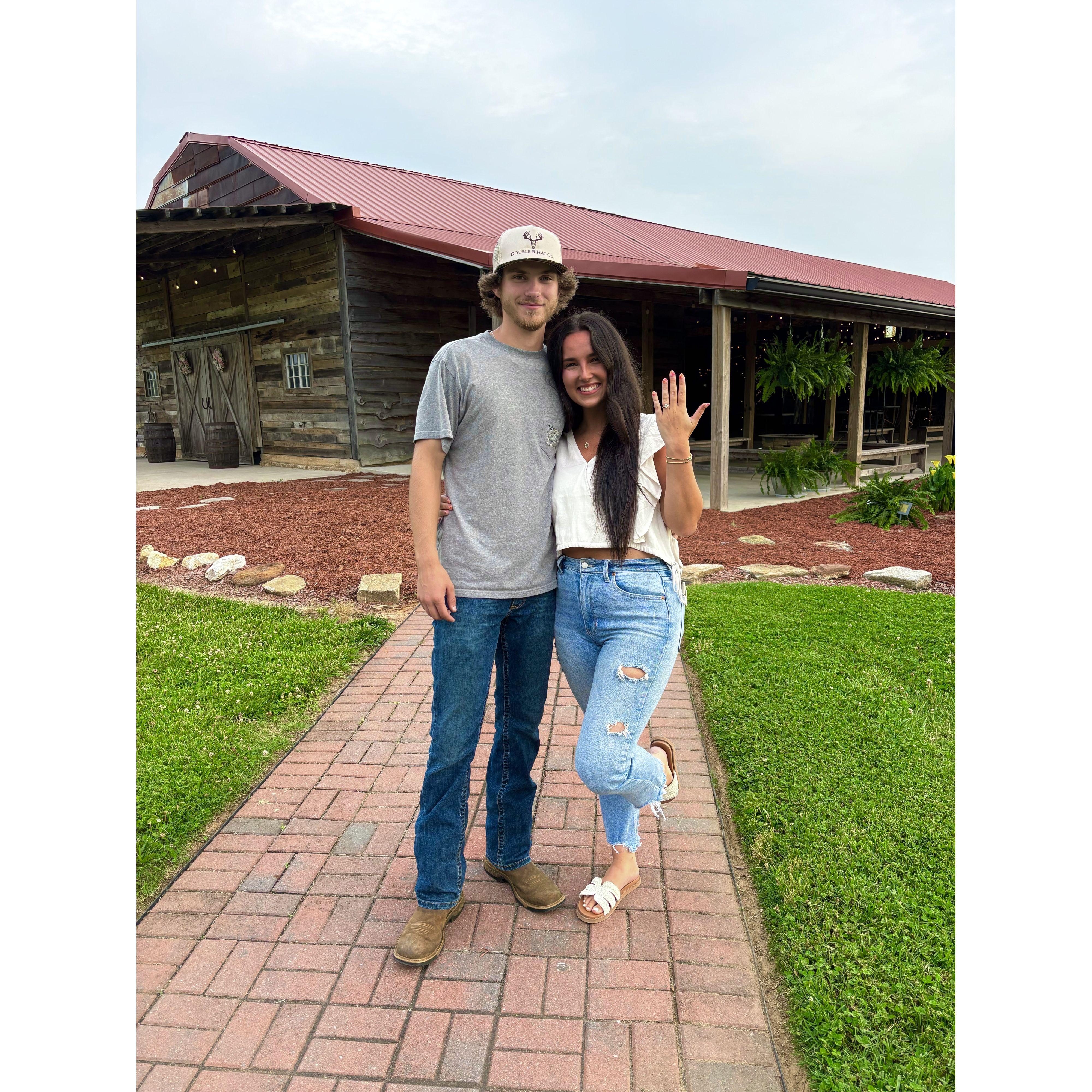 The day we said yes to our beautiful venue! We can't wait for y'all to see it too! June 2025