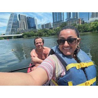 Kayaking on Lake Austin