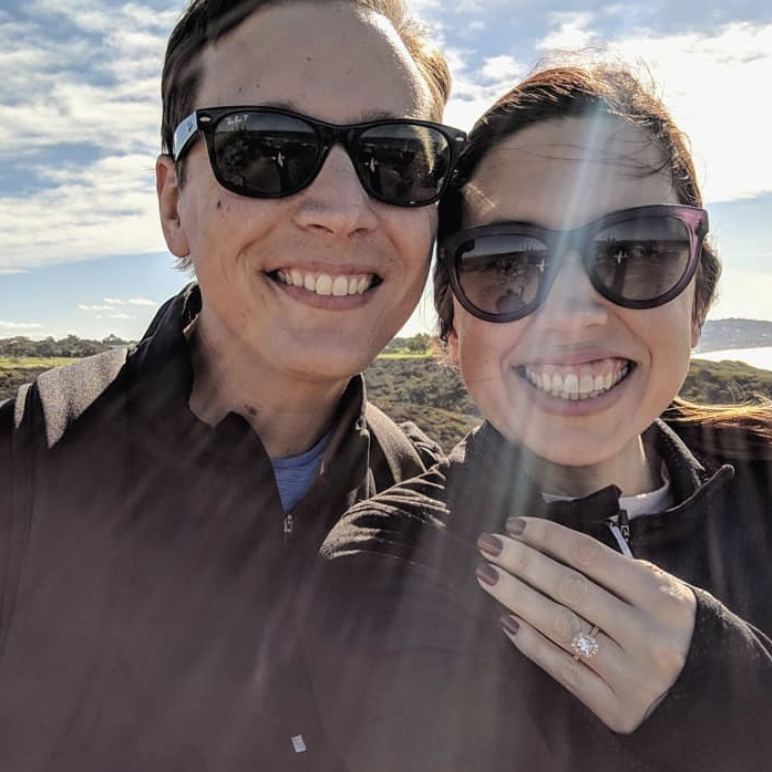 When we just got engaged at Torrey Pines!
