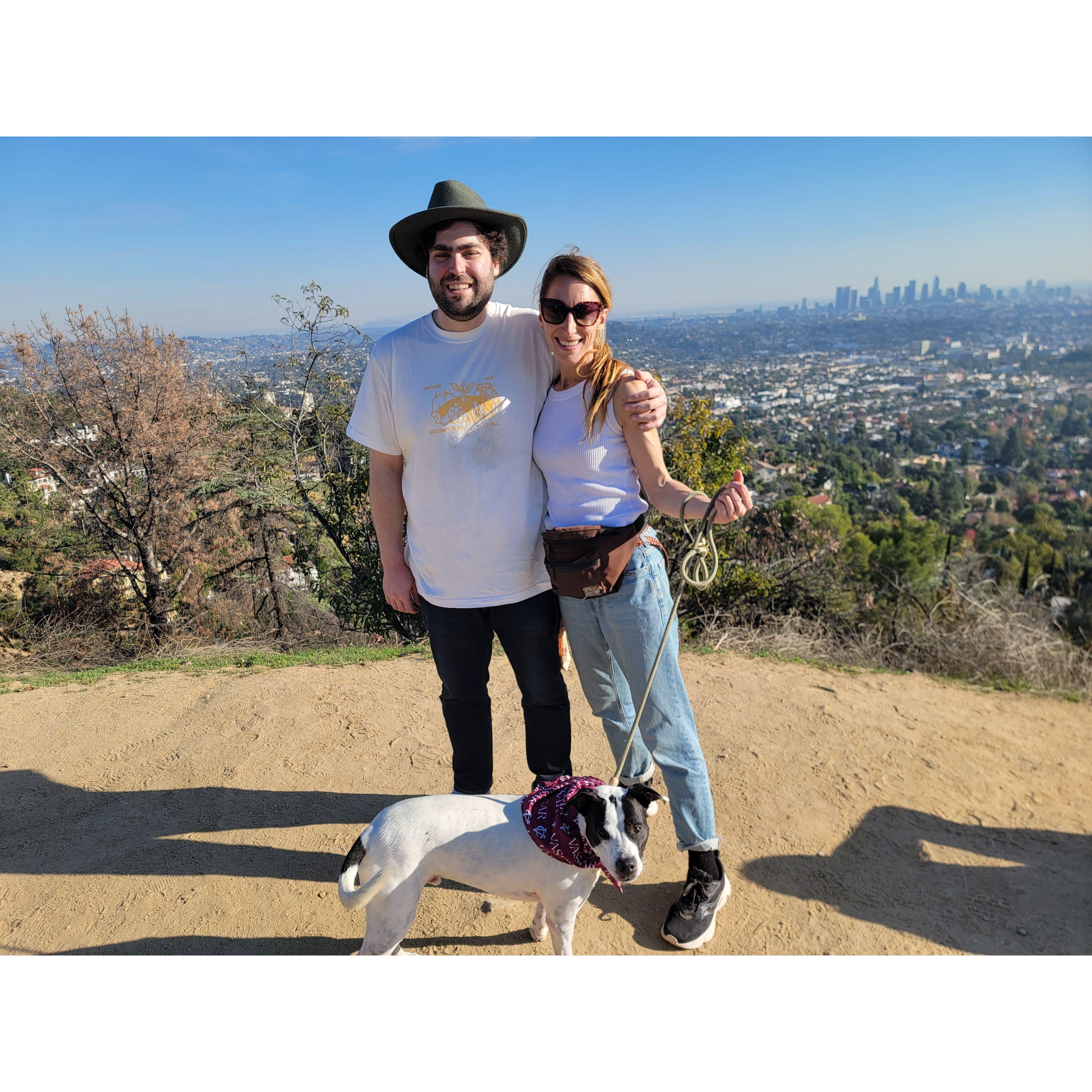 Enjoying Griffith Park with Freddie. (2022)
