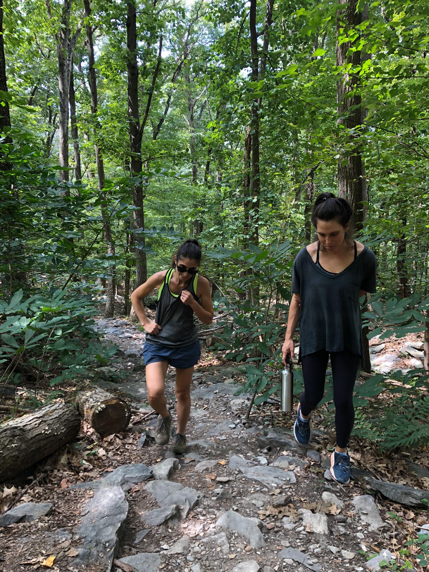 On a hike with friends in West Virginia