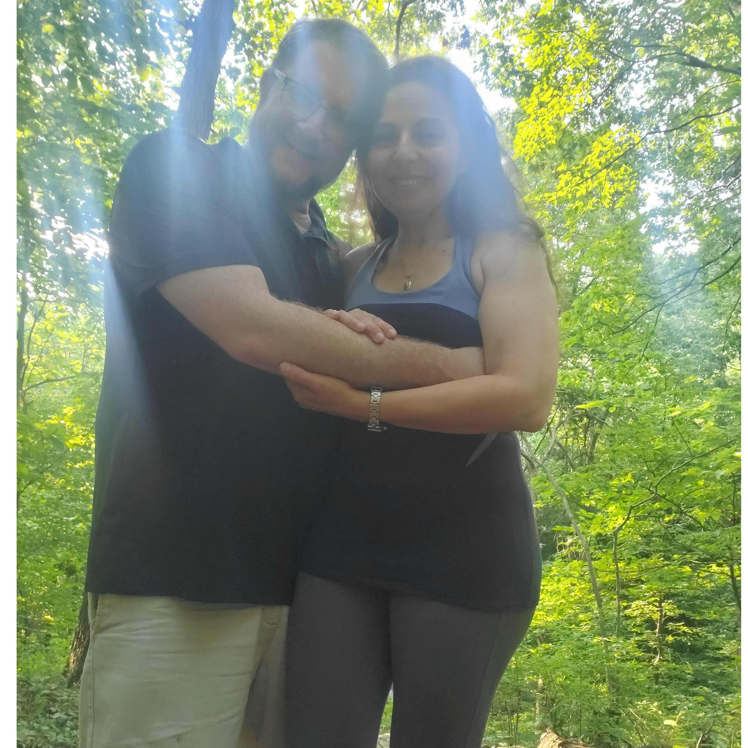 I (Langston) proposed to Victoria at one of our favorite nature sanctuaries and places to hike. It was a beautiful, bright, green, leafy summer day. It will be a favorite place of ours forever.