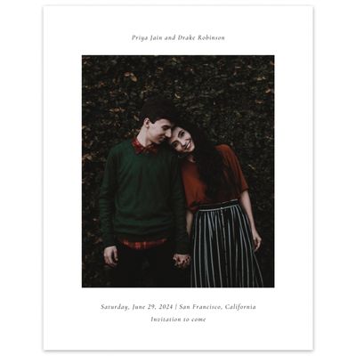 White Wedding Digital Save the Date - Merlo Photo