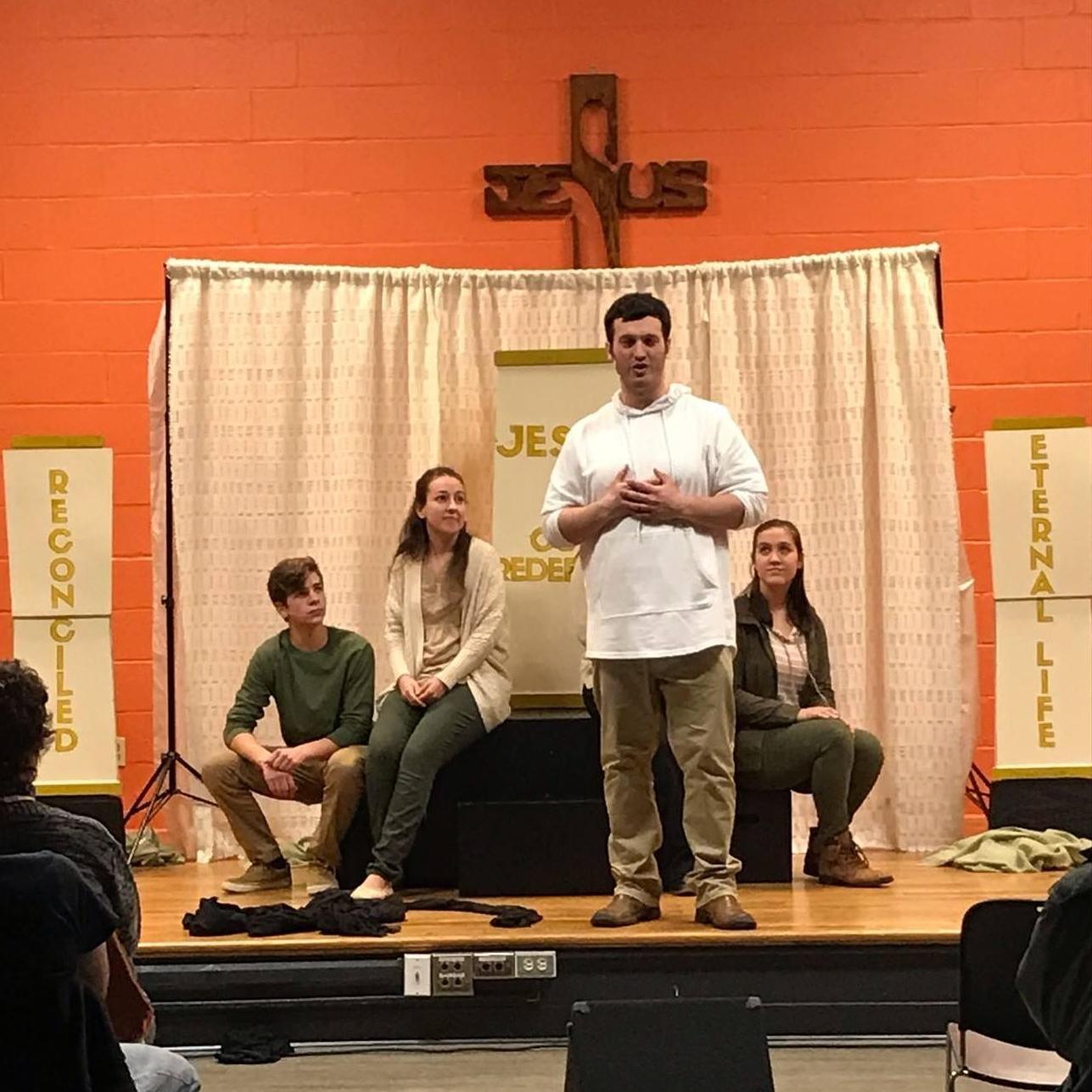 Piercing Word's production of Ruth where Ben and Adelina played the romantic leads: Boaz and Ruth.