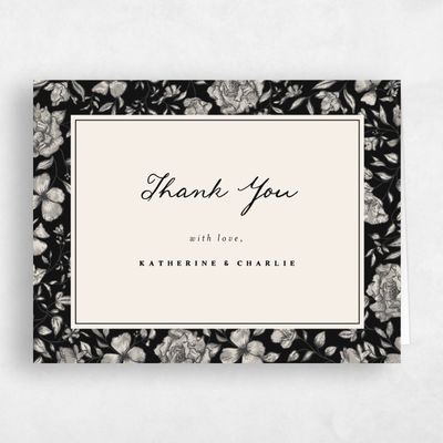 Black Wedding Thank You - Sogno Landscape