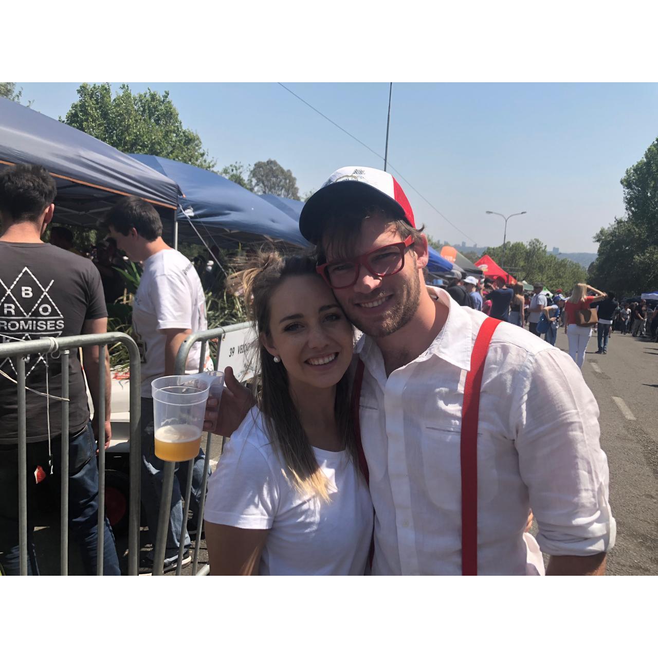 Redbull box cart race.