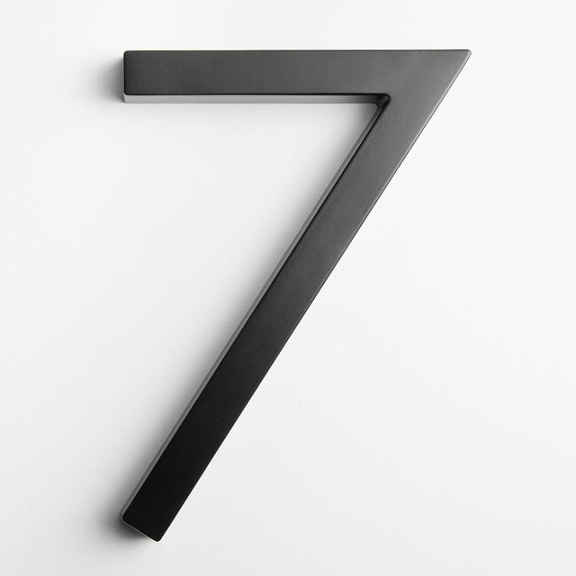 Modern Farmhouse House Number, Bronze, 7