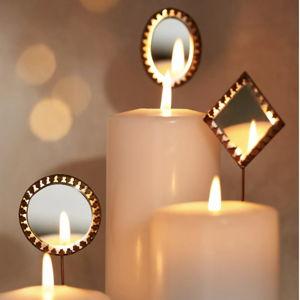 Mirrored Candle Pins, Set of 3