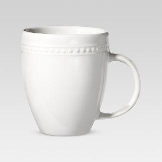 Beaded Rim Porcelain Mug 13.5oz Porcelain - Threshold™