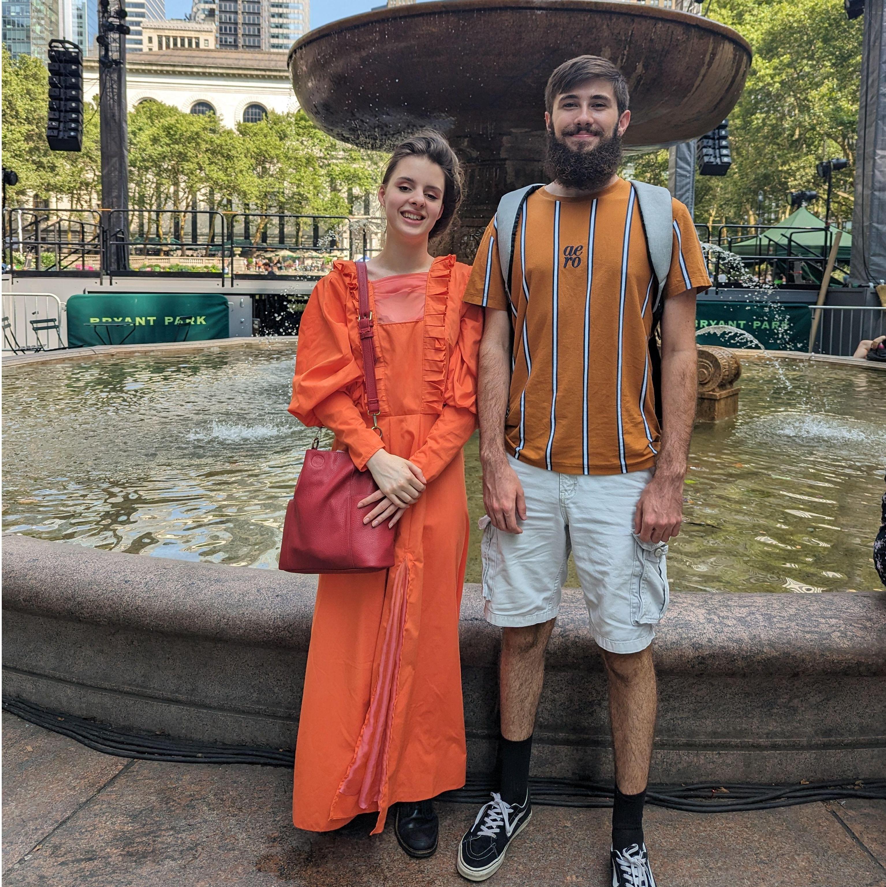 Our first time meeting in person.