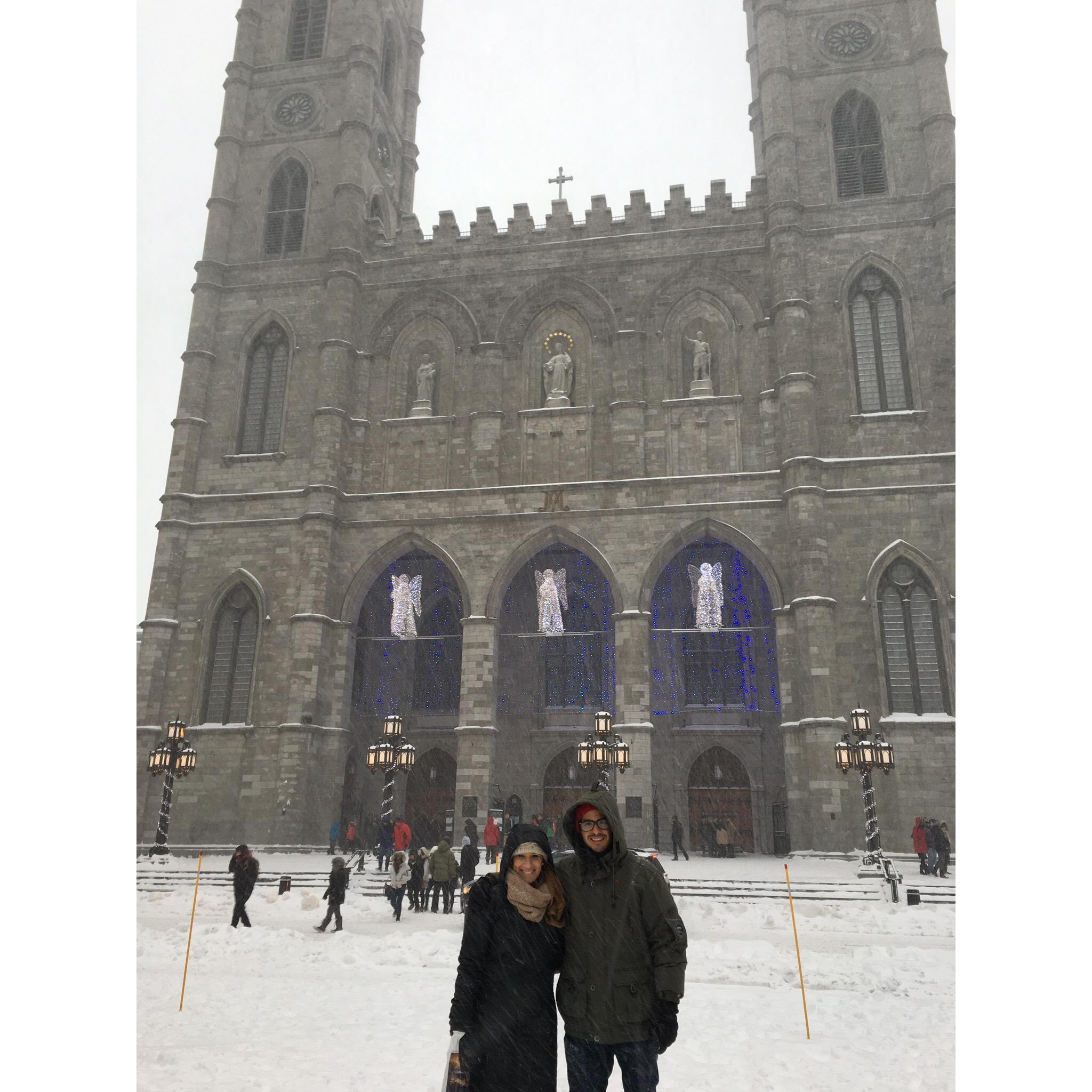 Our first international trip Notre-Dame Basilica of Montréal, Canada in December 2014.