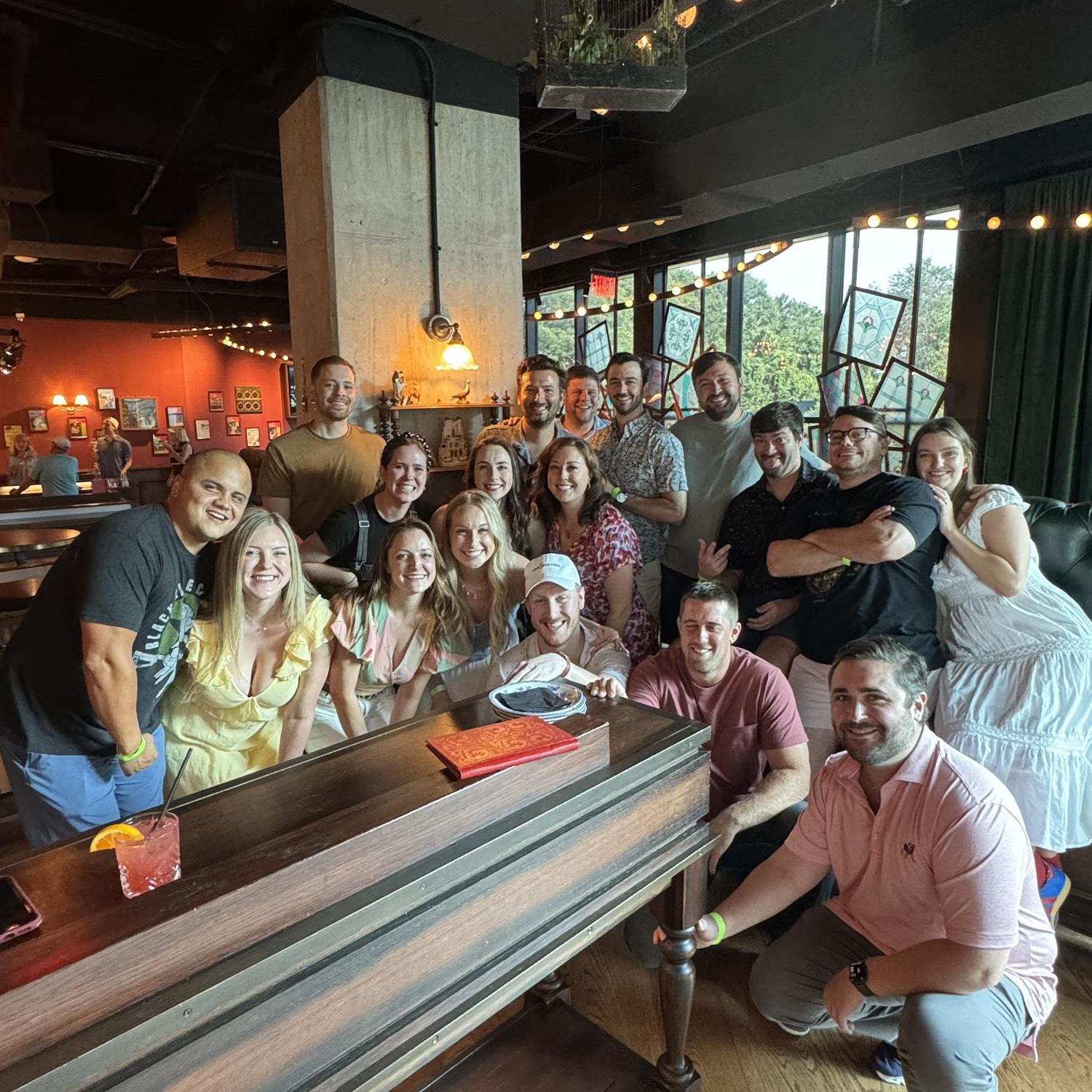 Surprised Robert with a birthday bash for his 32nd!