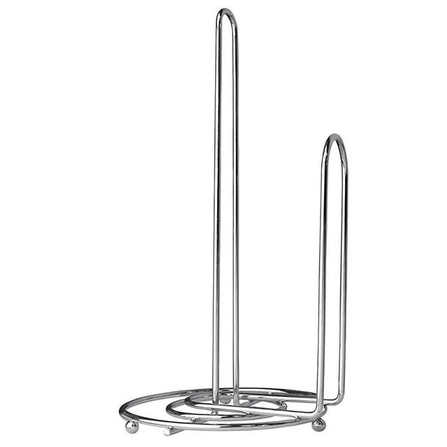 Blue Donuts Paper Towel Holder Countertop - Easy One-Handed Tear Paper Towel Holder, Modern Paper Towel Holder, Chrome Paper Towel Dispenser Countertop