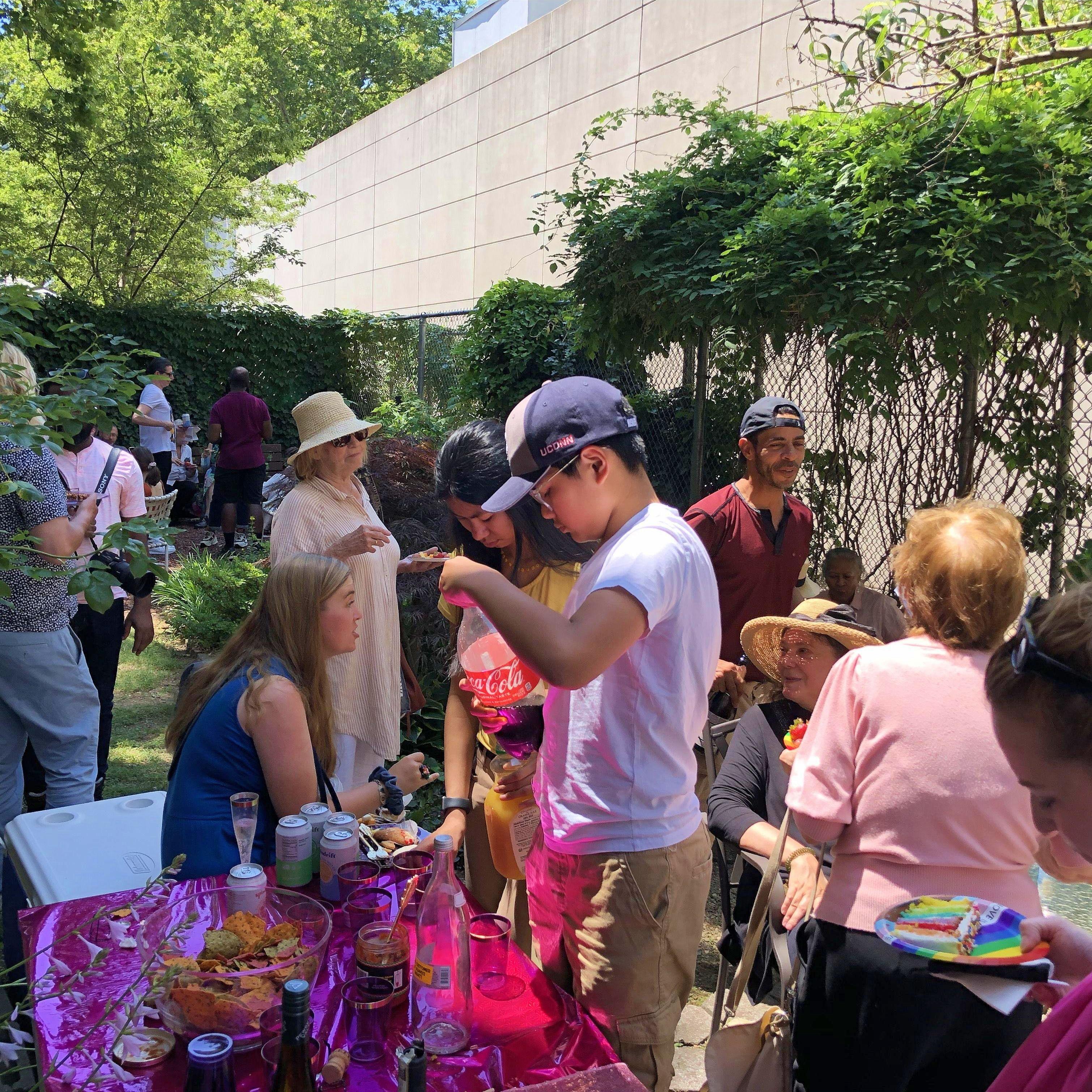 Pastor Heidi joined us at the garden reception