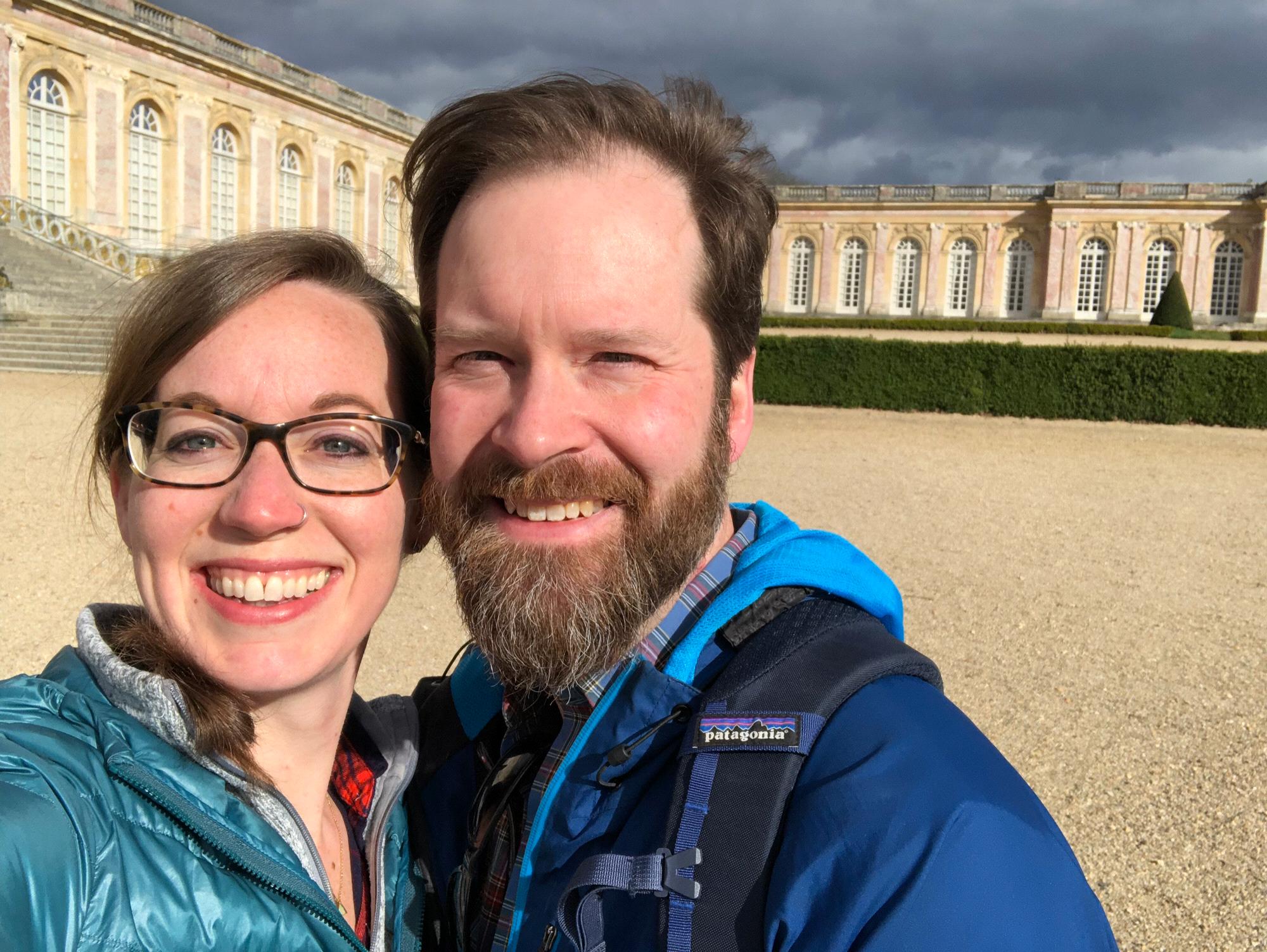 Visiting Versailles - Dan was planning to propose at the 'Temple de l'Amour' in Versailles.  Unfortunately, Kirstin was super grumpy that day so he decided to wait....