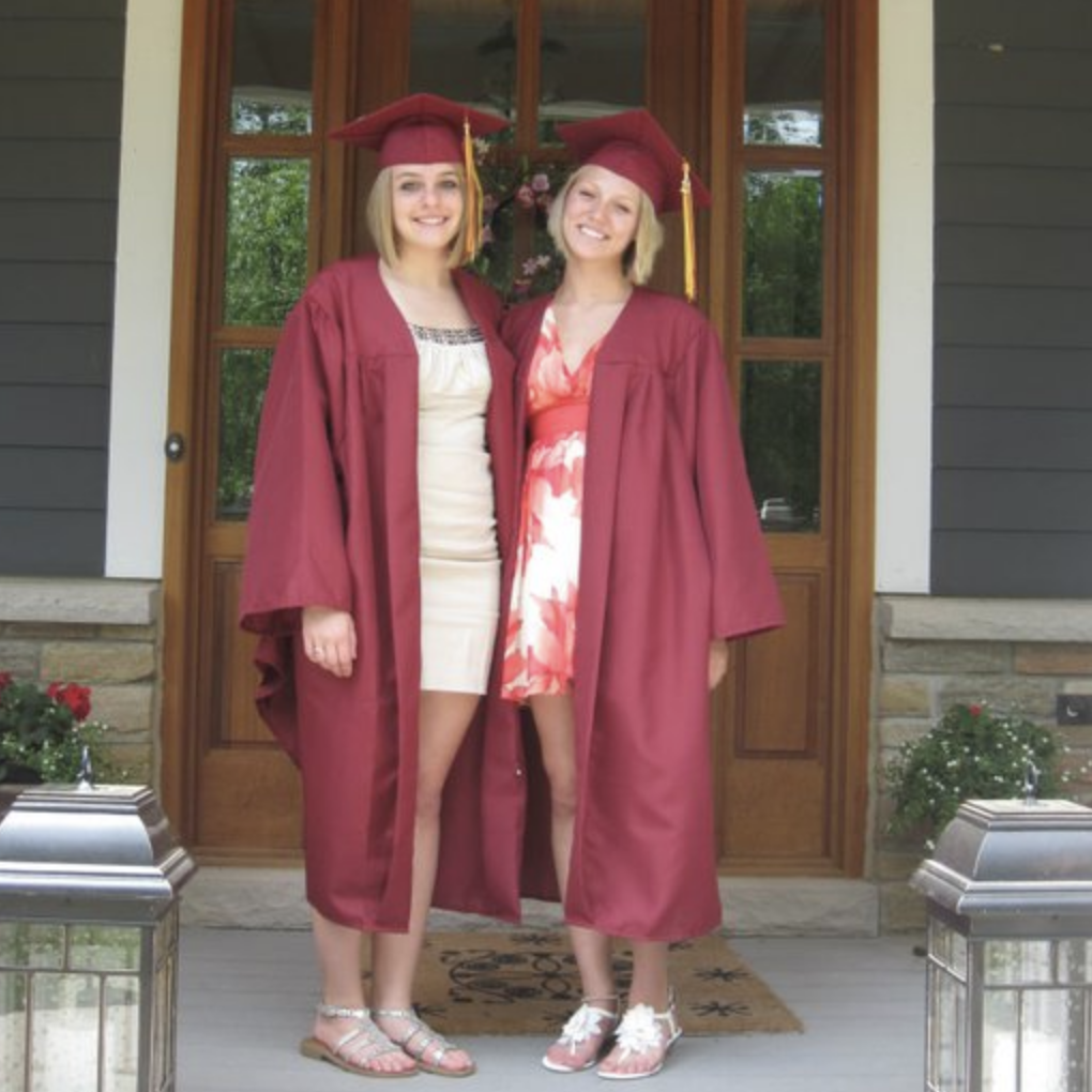 2011 - Charlotte and Claire (Moh) getting ready for their high school graduation