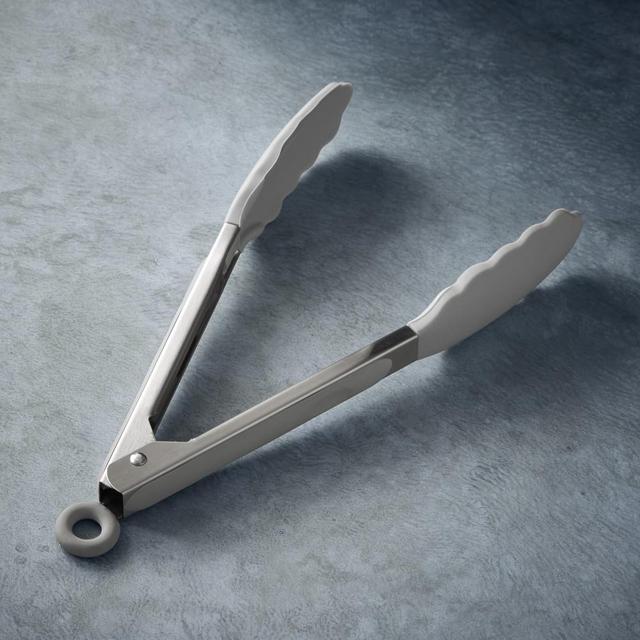 Open Kitchen by Williams Sonoma Grey Silicone Tongs, 9"