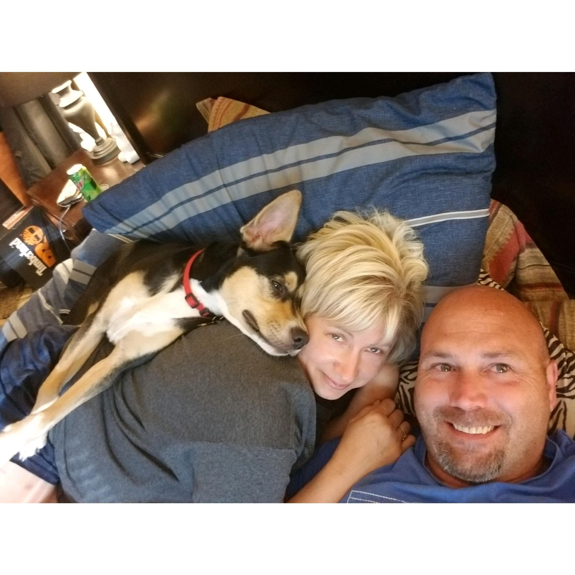 True love when he takes in a dog for your daughter then you keep her...