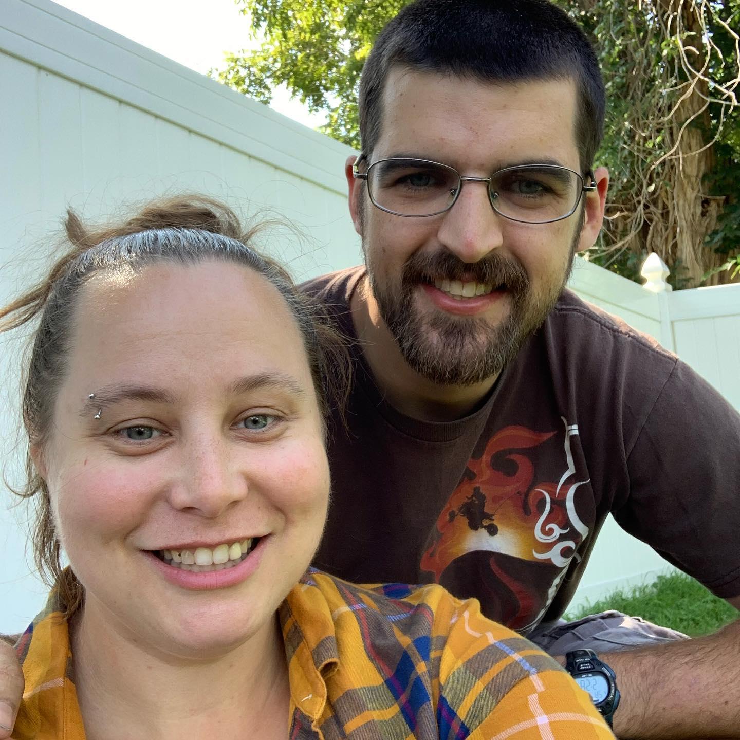 Helping my parents harvest vegetables from their garden
