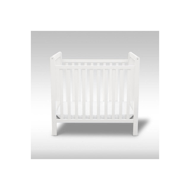 Delta Children Classic Mini Crib Convertible to Twin Bed, Greenguard - Bianca White
