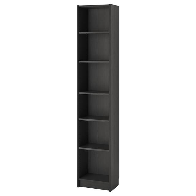 BILLY Bookcase, black-brown15 3/4x11x79 1/2 "