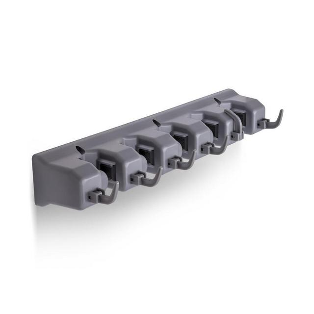 5 Slots Mop and Broom Organizer Wall Mount - Mounting Hardware Included