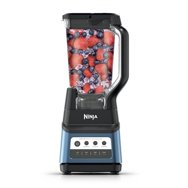 Ninja Professional Plus Blender Premier | Max Power Smoothie Blender, Ice Cream Maker, Frozen Drink & Margarita Machine | 3 Auto IQ™ Presets, 1400 W, 72oz Total Crushing Pitcher | Blue | BN701BLBRN