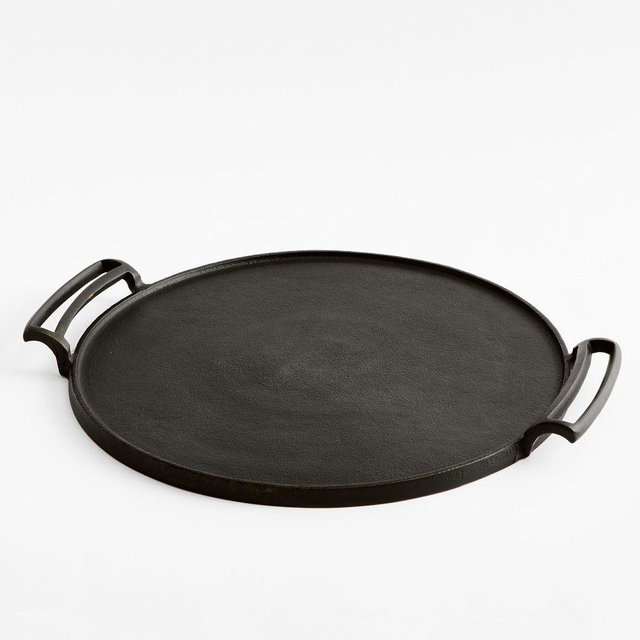 Metal Decorative Tray, Round, Antique Bronze
