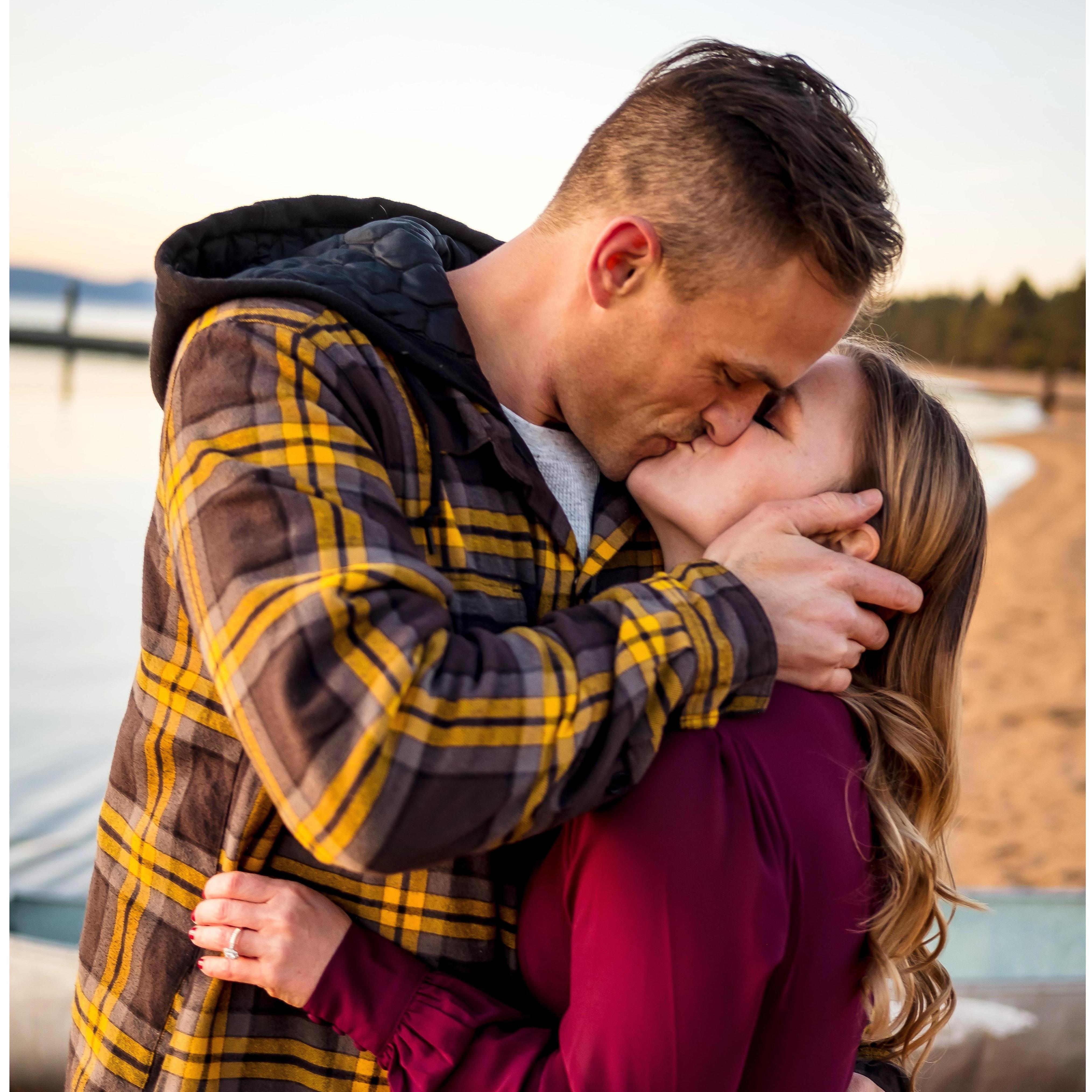 Practicing that First Kiss as Mr. + Mrs. Nunes