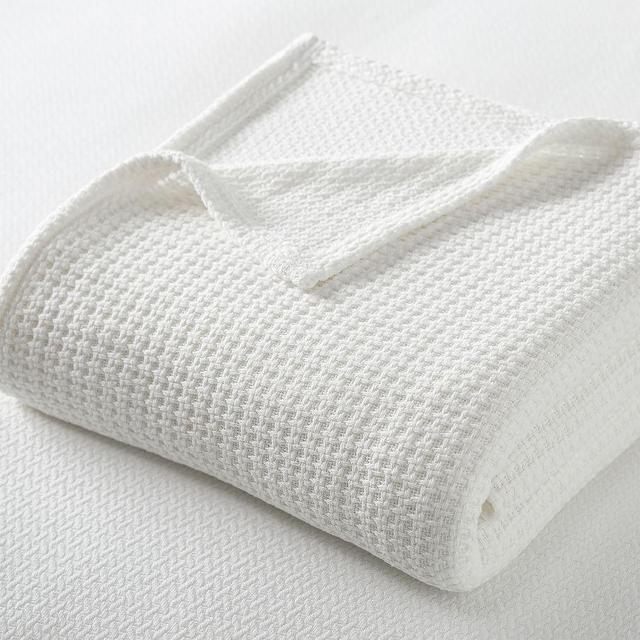 Sleepsmart 37.5 Basketweave Blanket King/Cal King White