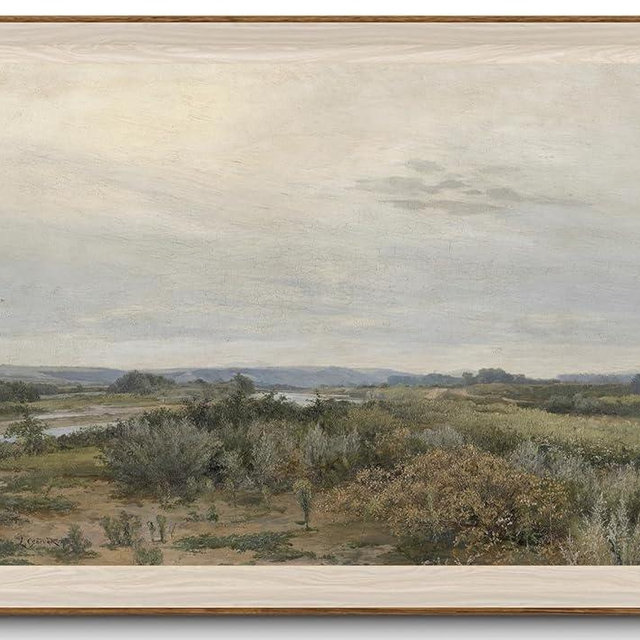 KISSFOX Framed Wall Art Vintage Wall Decor Landscape Canvas Art Forest Pictures Hunting Paintings Countryside Artwork For Living Room Bedroom Bathroom Kitchen