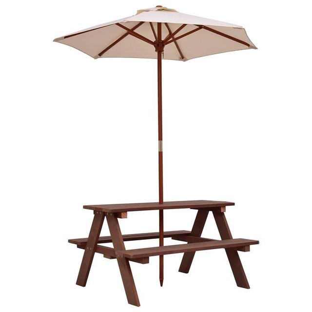Gertrut 2 Piece Kids Picnic Table Set (Set of 2)