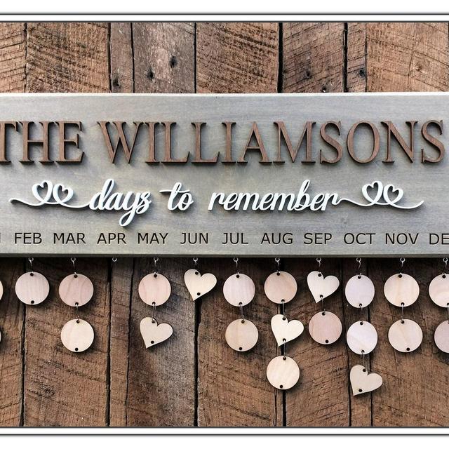 Personalized Family Birthday Board, Days...