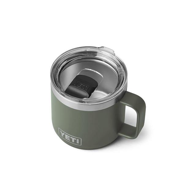 YETI Rambler 14 oz Stackable Mug, Vacuum Insulated, Stainless Steel with MagSlider Lid, Camp Green