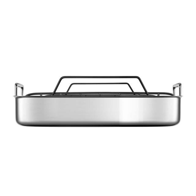 Le Creuset Stainless Steel Roasting Pan with Nonstick Rack