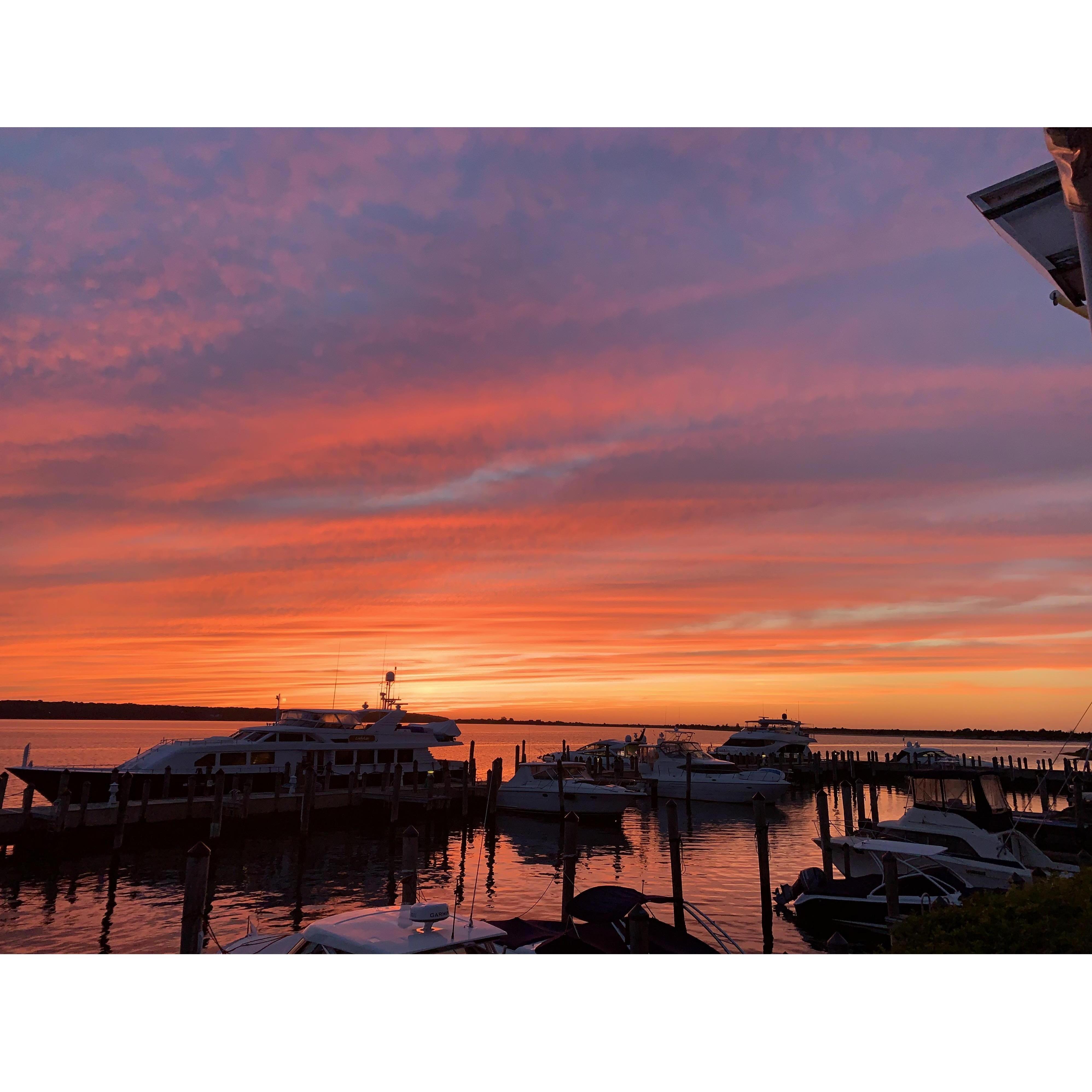 Sunset from Moby's deck