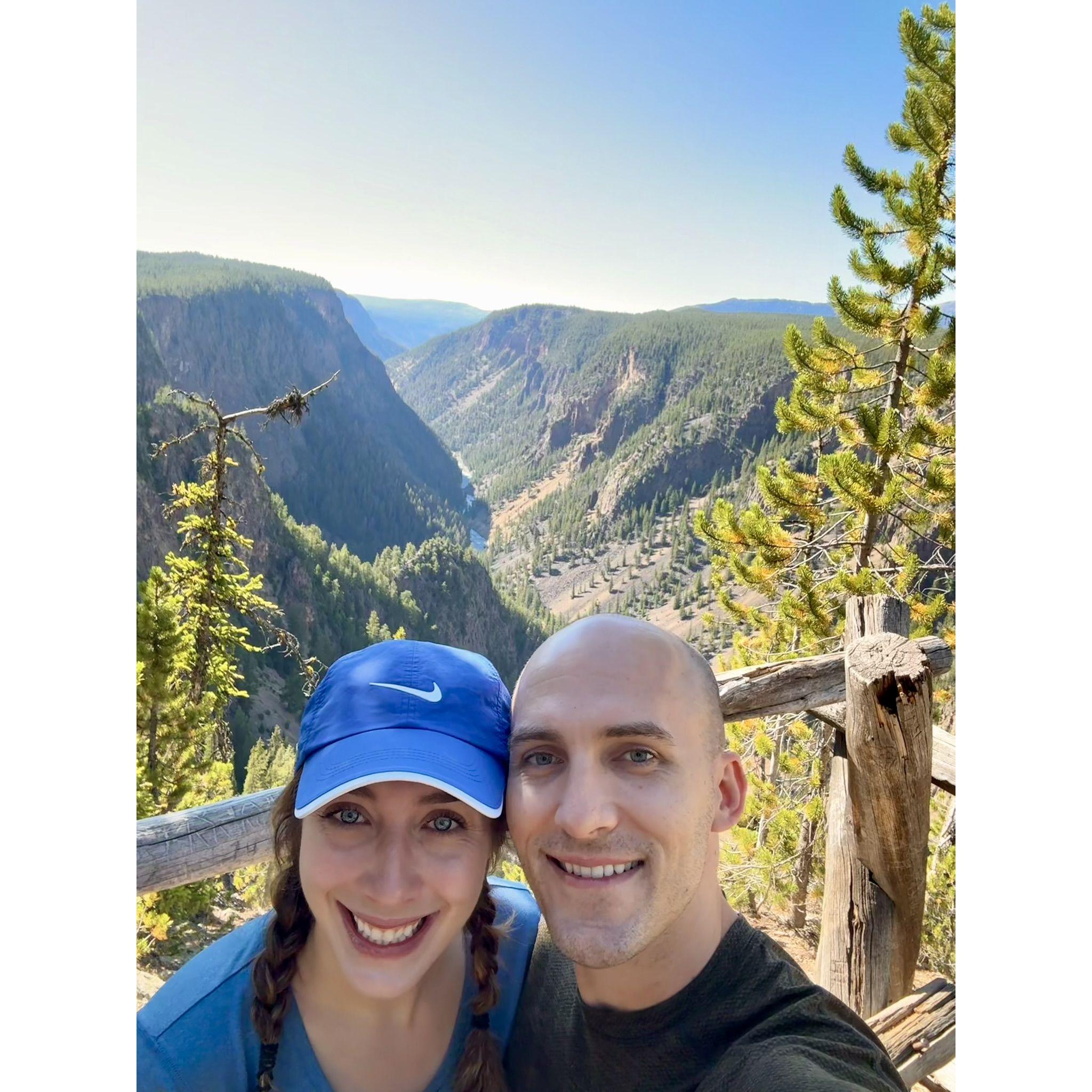 South Rim trail hike in Yellowstone