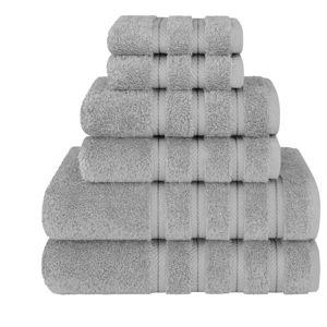 American Soft Linen Luxury Turkish 6 Piece Towel Set, 100% Cotton Soft Absorbent Bath Towels for Bathroom