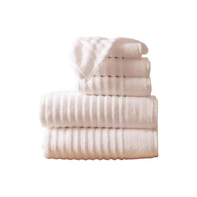 Great Bay Home Blush Bath Towel Set - Luxury 100% Cotton 6 Piece Towel Set - 2 Bath Towels, 2 Hand Towels, 2 Washcloths - Absorbent & Quick-Dry Towel for Bathroom - Zero-Twist, Combed Cotton (Blush)