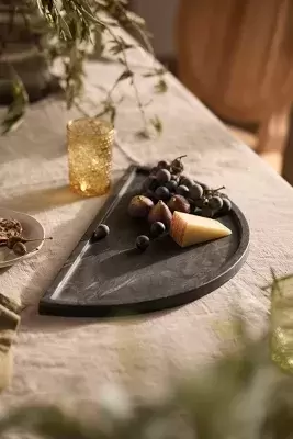 Black Marble Two Piece Serving Tray