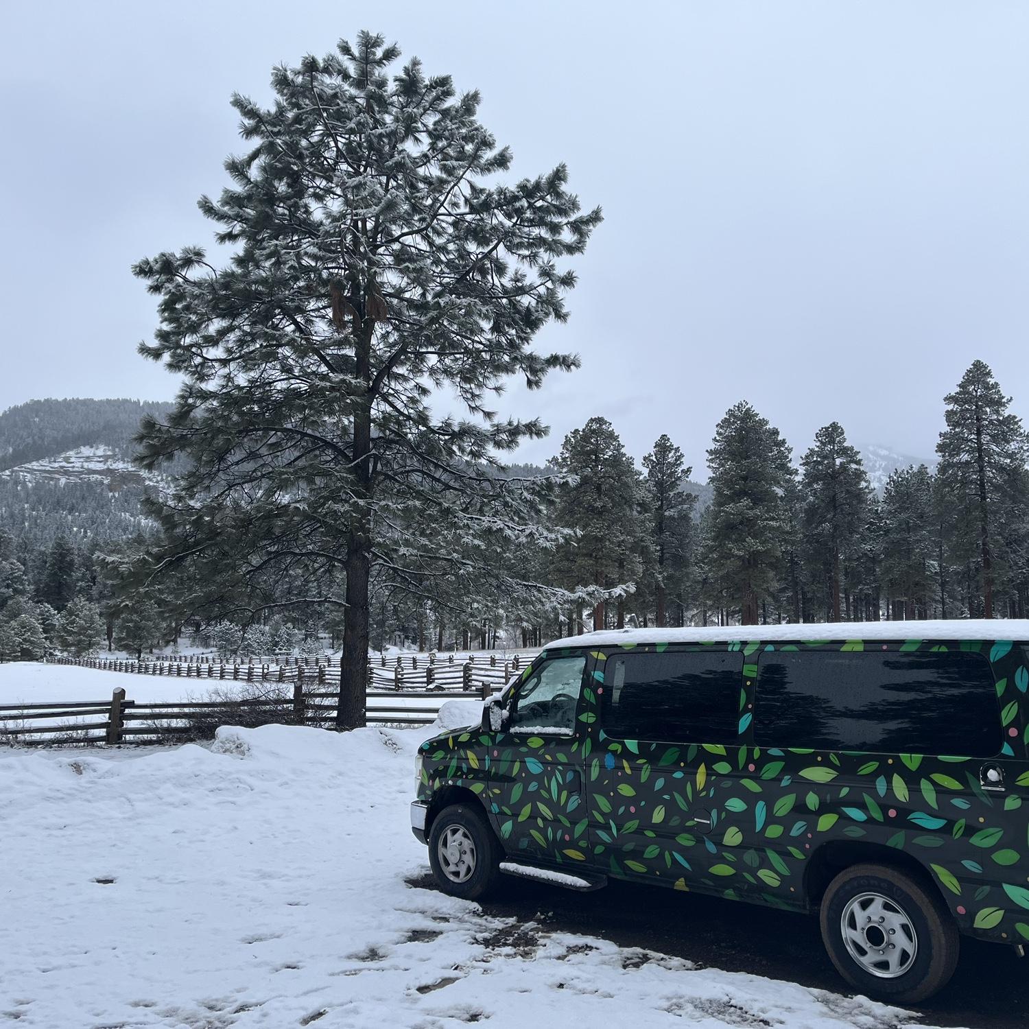 The van we spent countless hours in on our way to Big Bend
