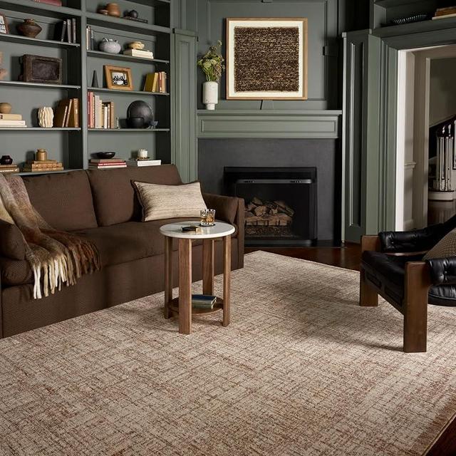 Loloi Winston Collection WIT-01 Earth/Bone 7'-10" x 10'-2", .38" Pile Height, Area Rug, Soft, Durable, Non-Shedding, Easy Clean, Rug for Living Room
