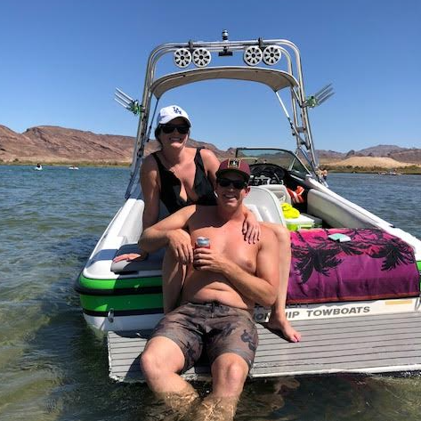 Cassie showing Morgan how to be a river rat!