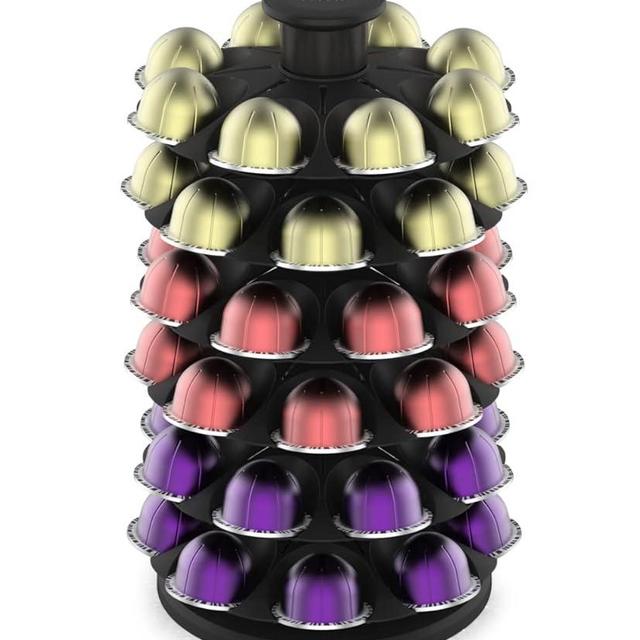 EVERIE Coffee Pod Organizer Holder Carousel Compatible with Nespresso Vertuoline Capsules, Holds 48 Pods, NRS02